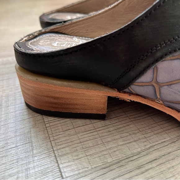 FREEBIRD Malena Womens Size 6 Oxford Mule Navy Blue Leather Slip On Loafers - Picture 10 of 14